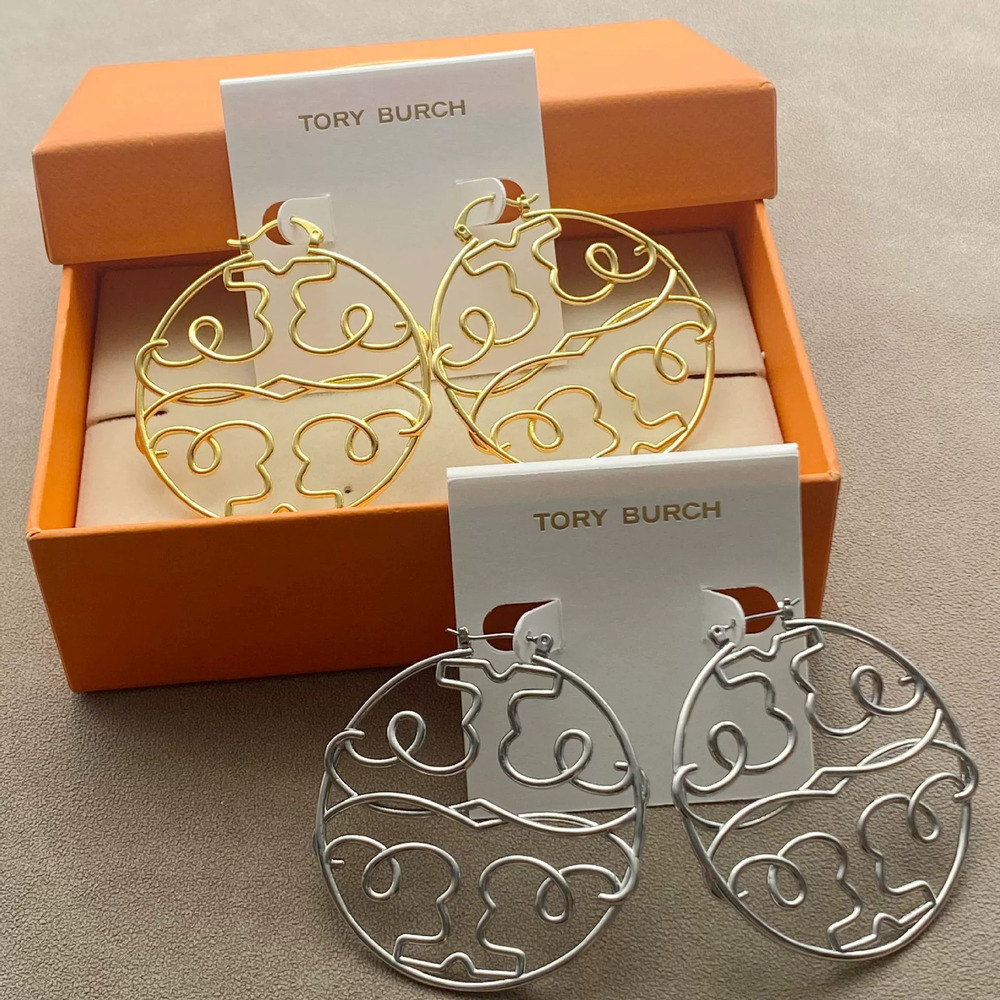 Tory Burch Vintage Hollow Logo Earrings